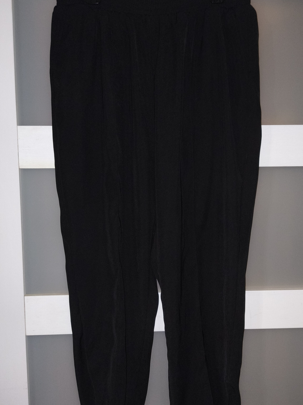 Black Women's Trousers - Classic High-Waist Pull-On Pants